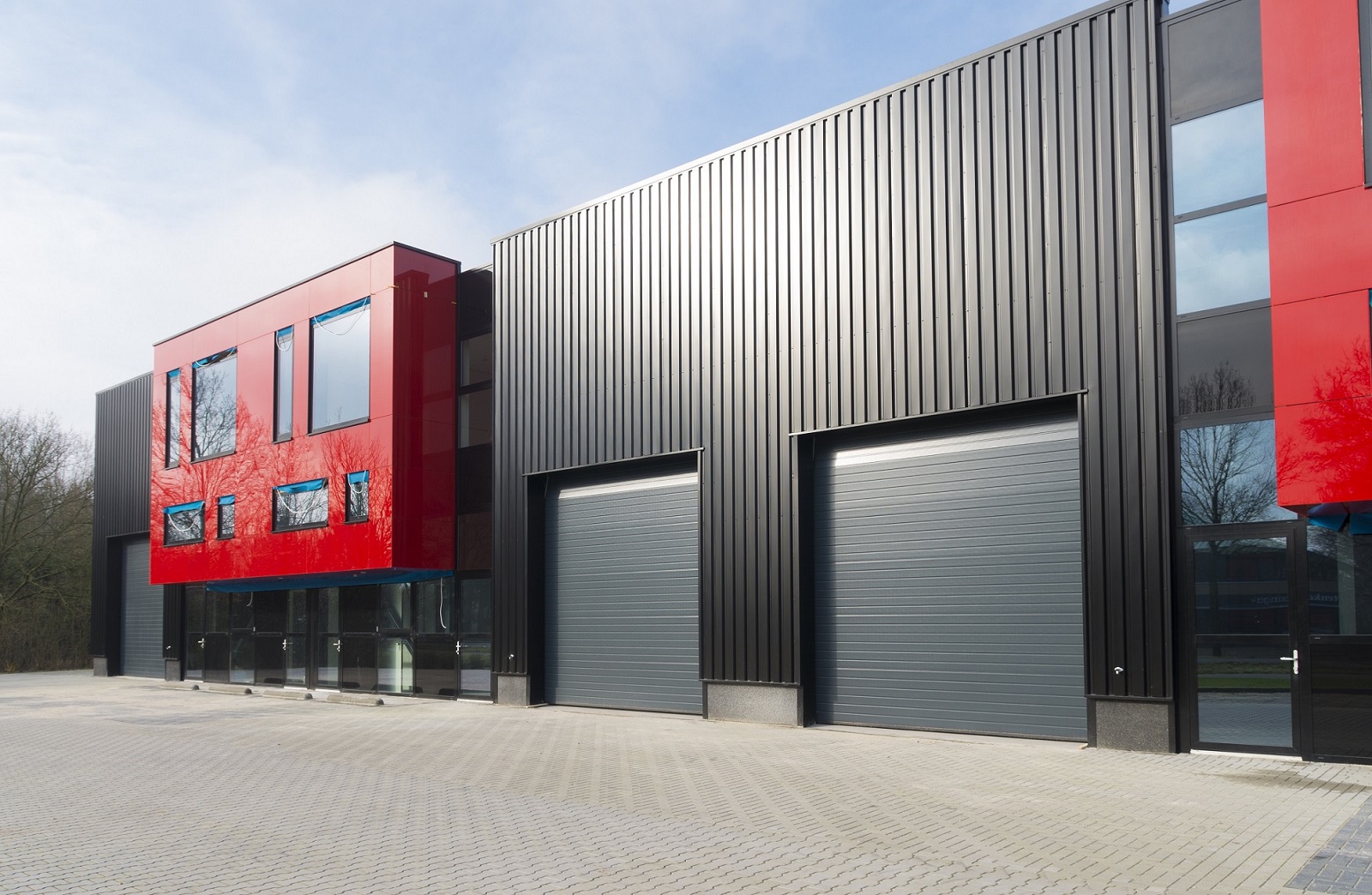 Modern industrial building with clean design, operated by industrial property management Salt Lake City.